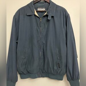 Members Only Bomber Jacket Blue Size Large Iconic Classic 80s 90s